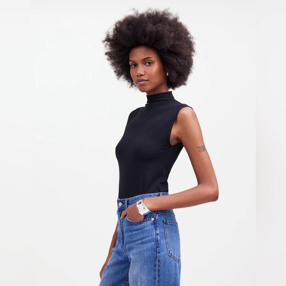 Madewell Funnelneck Cropped Muscle Tee Size S NO378 - Picture 2 of 6